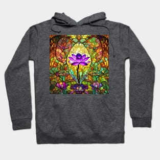 Stained Glass Lotus Flower Hoodie